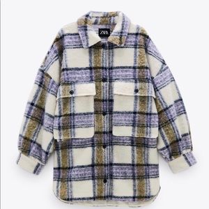 ❌Sold❌NWT ZARA plaid overshirt